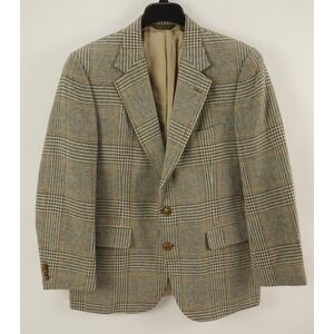 Vintage 1970s Allyn St George Soft Tweed Prince of Wales Sport Coat Men's 42R